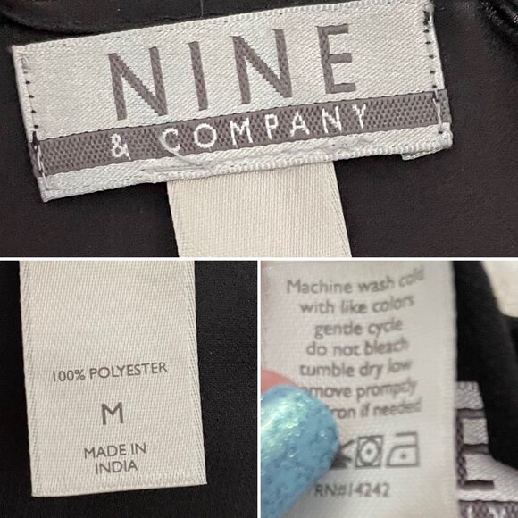 Nine and Company Womens Sheer Black Wrap Intimates Robe sz M - Picture 4 of 7